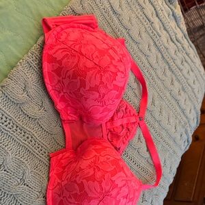 Torrid Bright Pink Lace Bra
